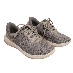Kizik Women's Madrid Eco Knit Sneaker Lace Up Gray Comfort Shoe 8.5 WIDE